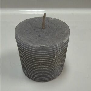 Gray Sparkly Candle, Ribbed for your pleasure